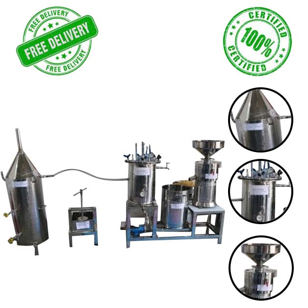 Semi-Auto.-Soya-Milk-Machine-ATH80-(Grinder,-SS-Tank,-Steam-Boiler-and-Cooker,-Paneer-Press-Machine)